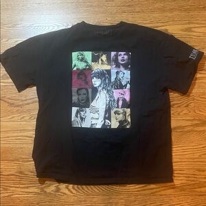 Taylor Swift Multicolor Graphic Black Tee